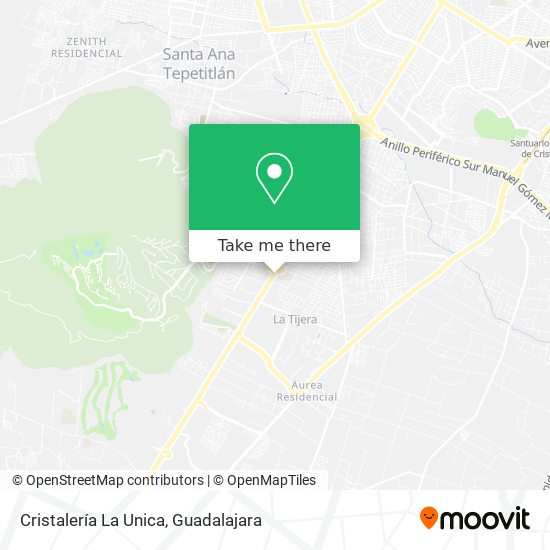 How to get to Cristalería La Unica in Tlajomulco De Ziga by Bus?