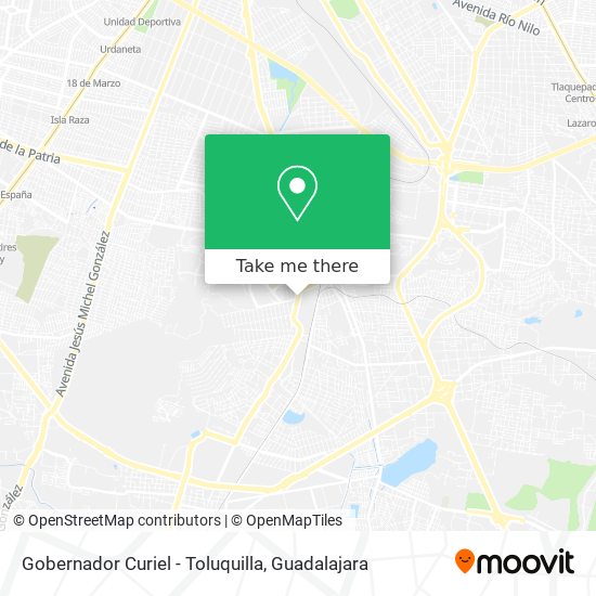 Gobernador Curiel - Toluquilla map