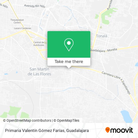 Mapa de Primaria Valentín Gómez Farías