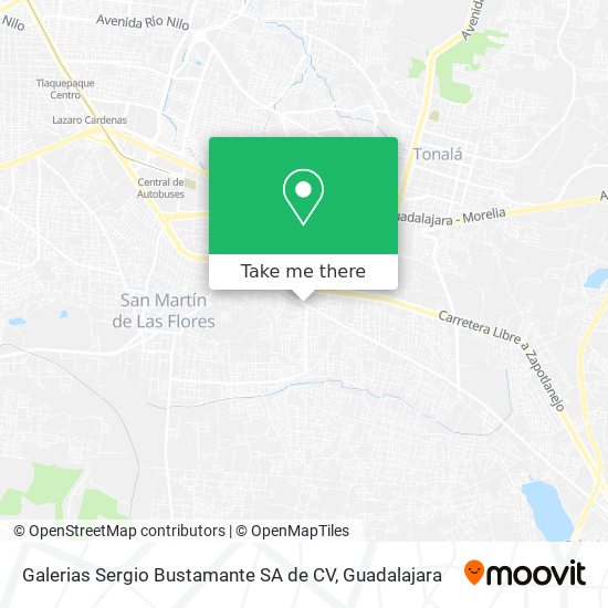 Galerias Sergio Bustamante SA de CV map