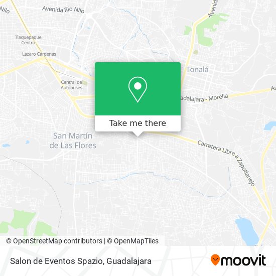 Mapa de Salon de Eventos Spazio