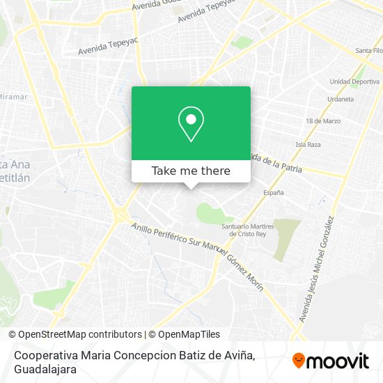 Cooperativa Maria Concepcion Batiz de Aviña map