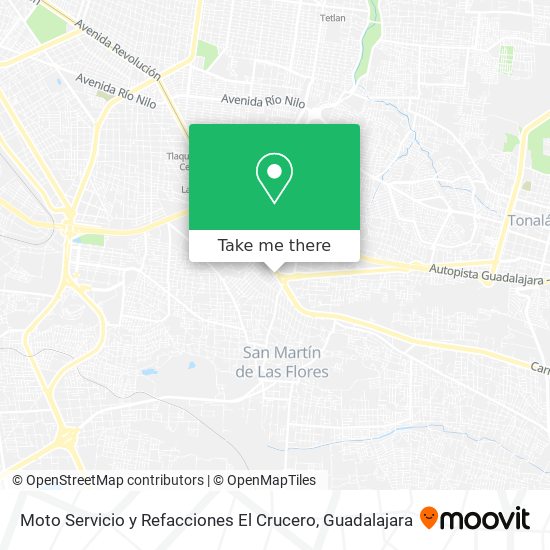 Mapa de Moto Servicio y Refacciones El Crucero