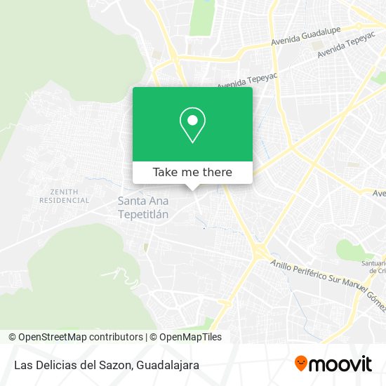 Mapa de Las Delicias del Sazon