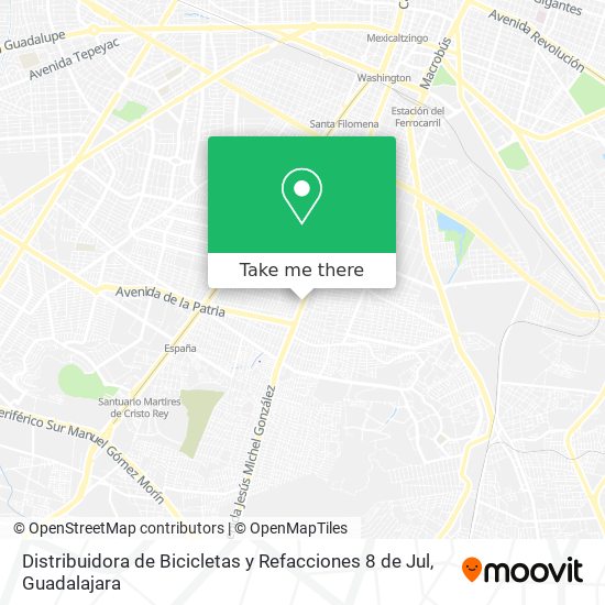 Distribuidora de Bicicletas y Refacciones 8 de Jul map