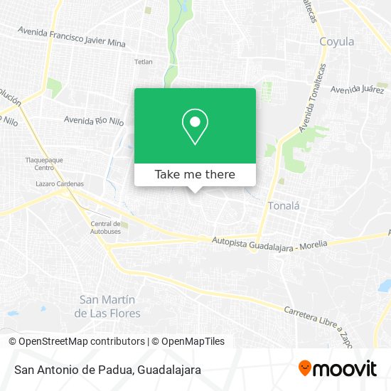 Mapa de San Antonio de Padua