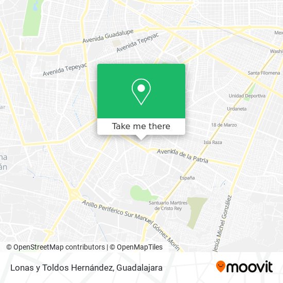Lonas y Toldos Hernández map