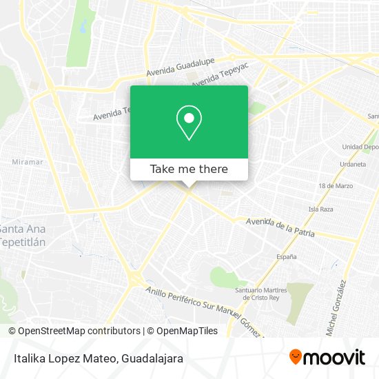 Mapa de Italika Lopez Mateo