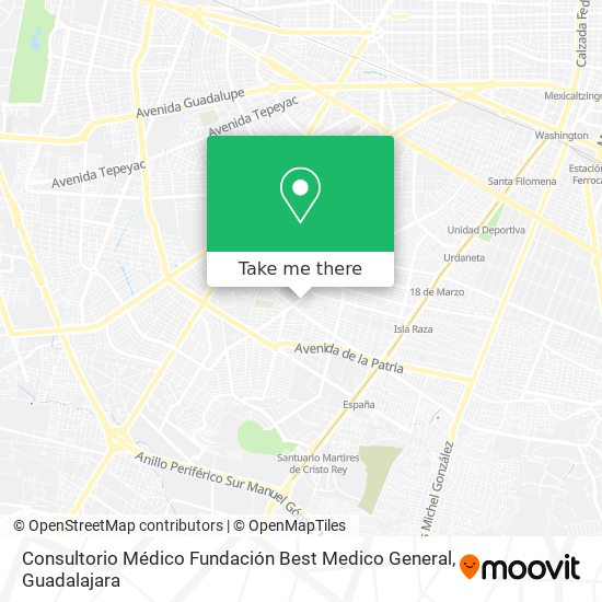 Mapa de Consultorio Médico Fundación Best Medico General