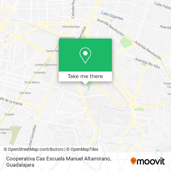 Mapa de Cooperativa Cas Escuela Manuel Altamirano