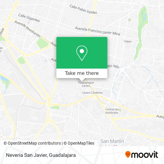 Neveria San Javier map