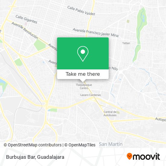 Mapa de Burbujas Bar