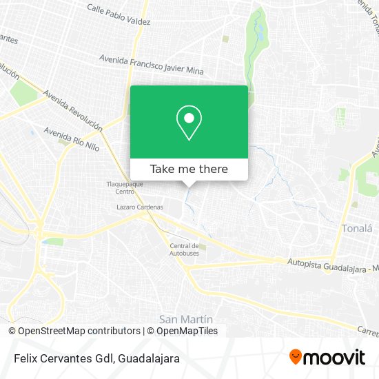 Felix Cervantes Gdl map