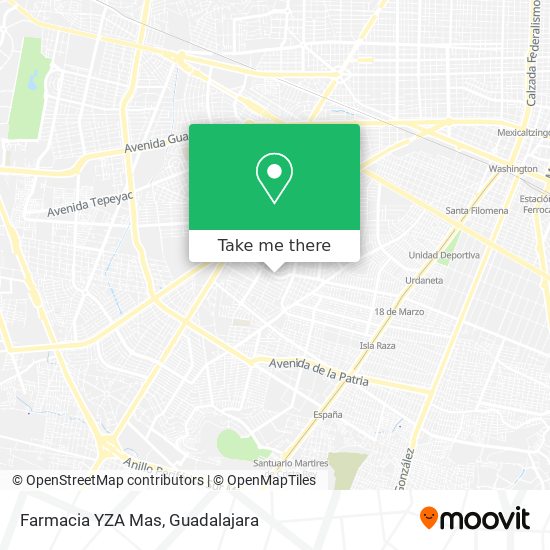 Mapa de Farmacia YZA Mas