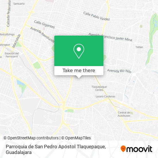 Mapa de Parroquia de San Pedro Apóstol Tlaquepaque