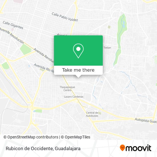 Rubicon de Occidente map