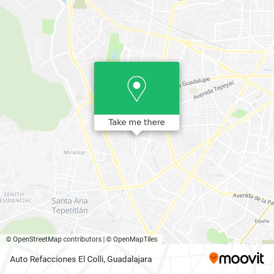 Mapa de Auto Refacciones El Colli
