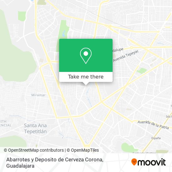Abarrotes y Deposito de Cerveza Corona map