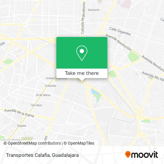 Transportes Calafia map