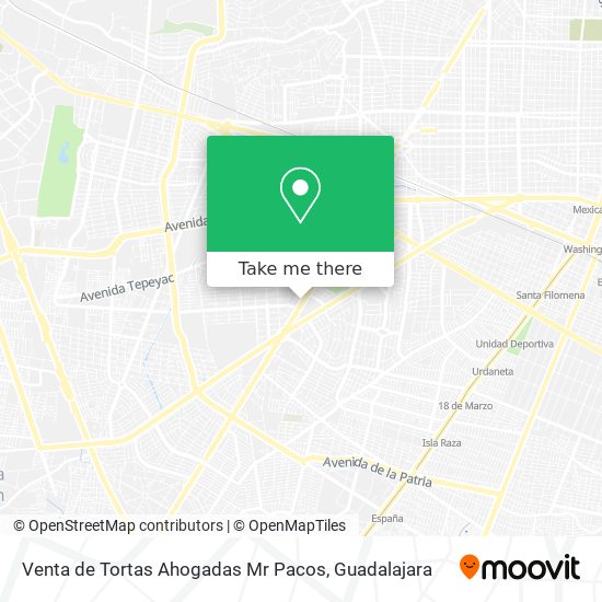 Mapa de Venta de Tortas Ahogadas Mr Pacos