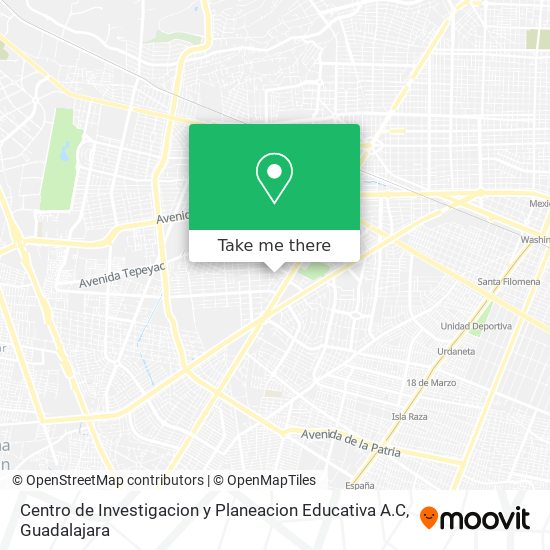 Mapa de Centro de Investigacion y Planeacion Educativa A.C