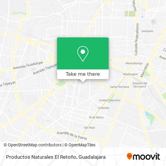 Productos Naturales El Retoño map