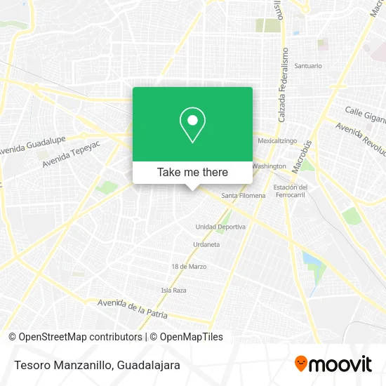 Tesoro Manzanillo map