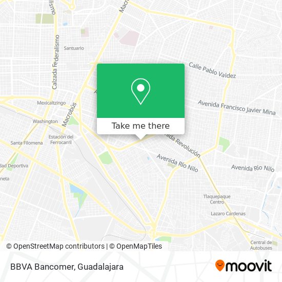 Mapa de BBVA Bancomer