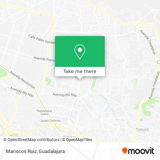 Mapa de Mariscos Ruiz