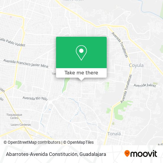 Abarrotes-Avenida Constitución map