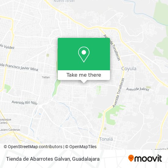 Tienda de Abarrotes Galvan map