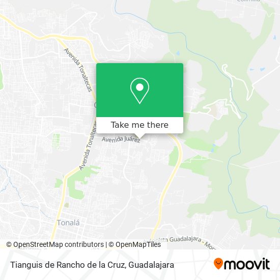 Tianguis de Rancho de la Cruz map