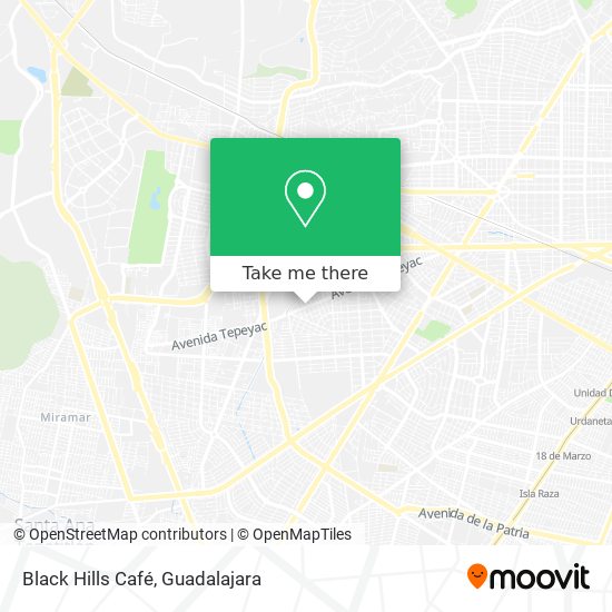 Mapa de Black Hills Café