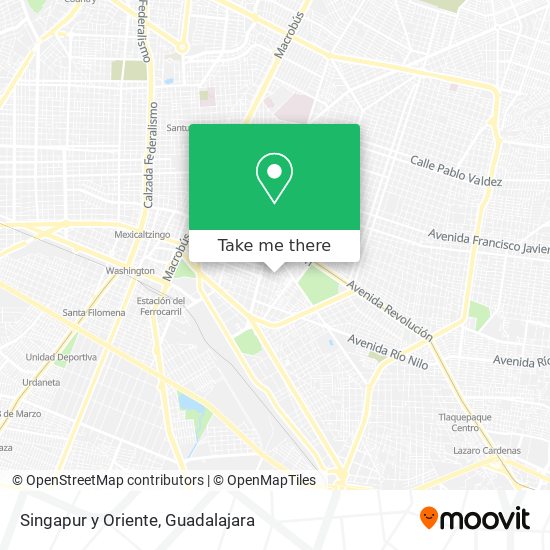 Mapa de Singapur y Oriente