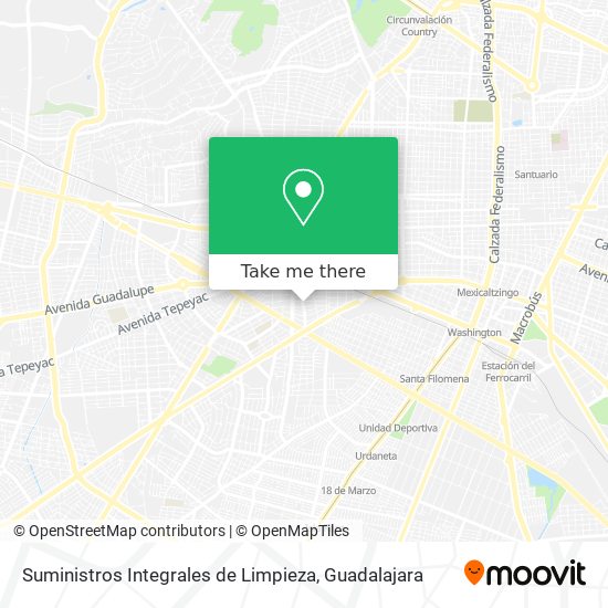 Mapa de Suministros Integrales de Limpieza