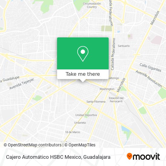Mapa de Cajero Automático HSBC Mexico