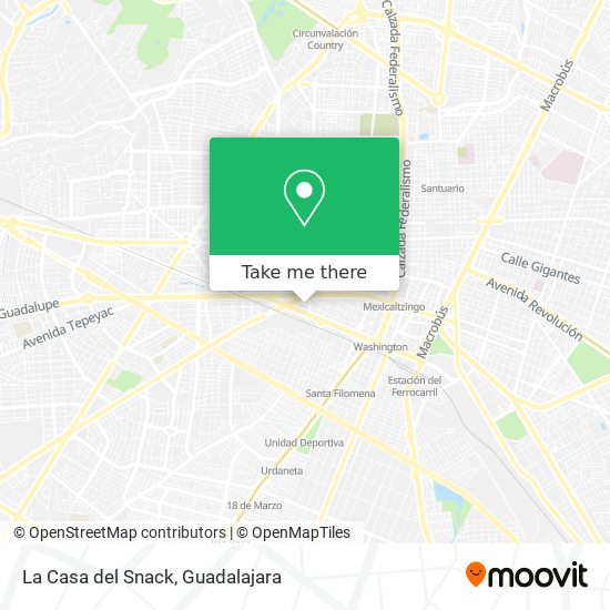 Mapa de La Casa del Snack