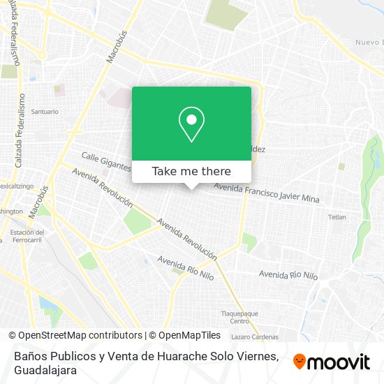 Baños Publicos y Venta de Huarache Solo Viernes map