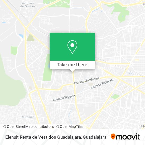 Mapa de Elenuit Renta de Vestidos Guadalajara
