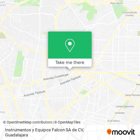 Mapa de Instrumentos y Equipos Falcon SA de CV