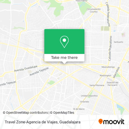 Mapa de Travel Zone-Agencia de Viajes