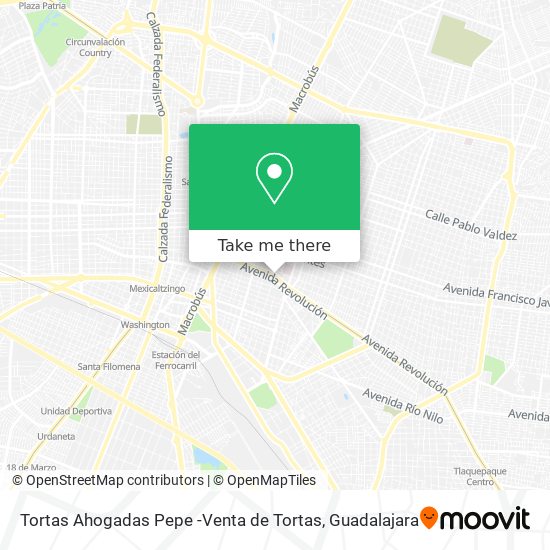 Mapa de Tortas Ahogadas Pepe -Venta de Tortas