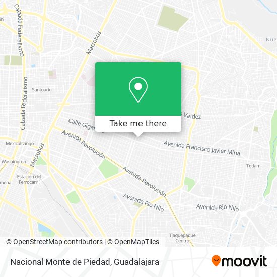 Mapa de Nacional Monte de Piedad