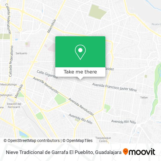 Mapa de Nieve Tradicional de Garrafa El Pueblito