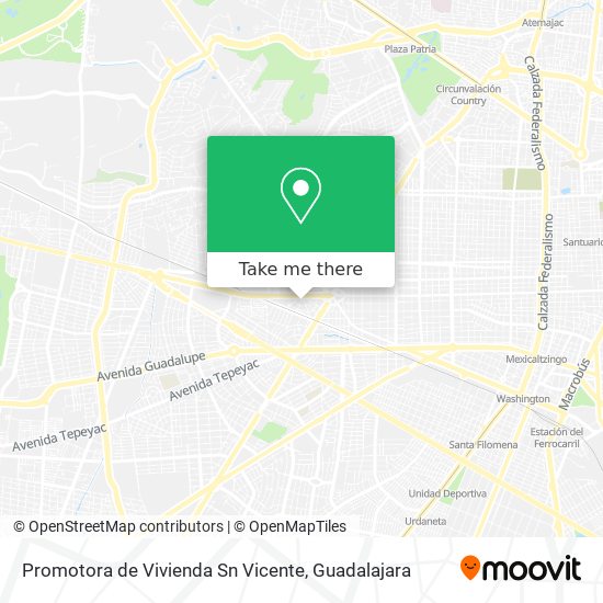 Mapa de Promotora de Vivienda Sn Vicente