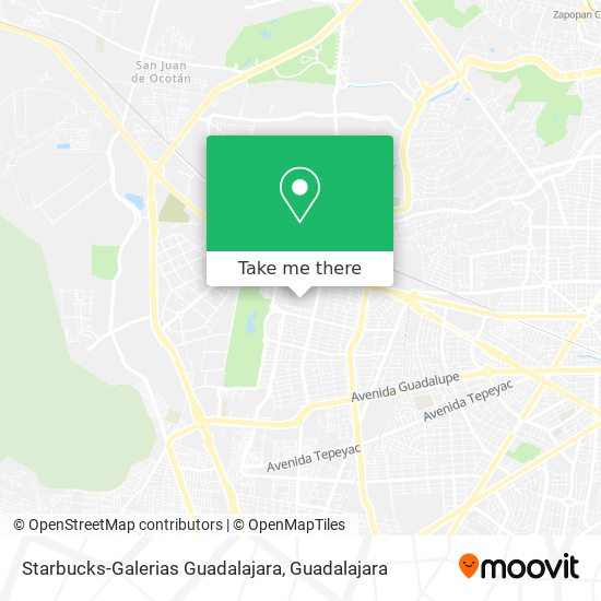 Starbucks-Galerias Guadalajara map