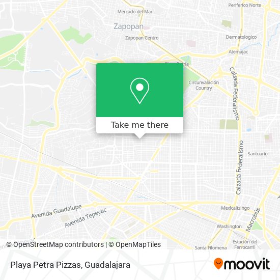Mapa de Playa Petra Pizzas