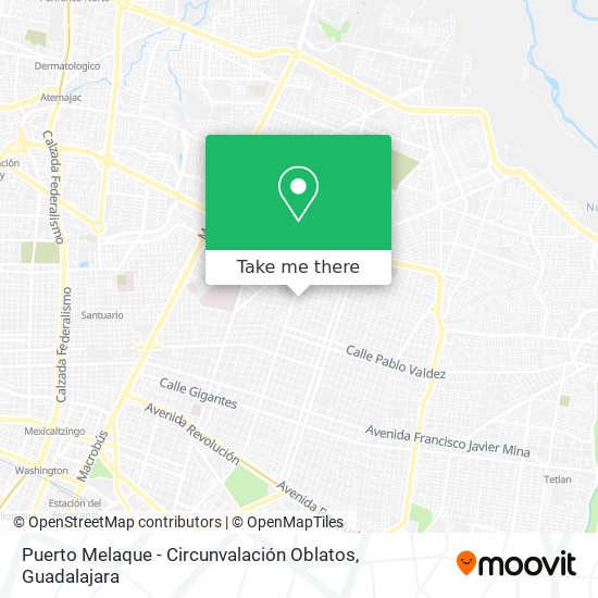 Puerto Melaque - Circunvalación Oblatos map