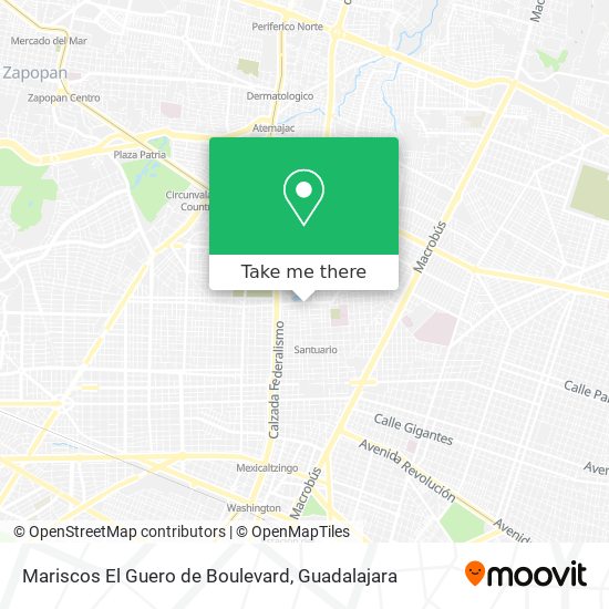 How to get to Mariscos El Guero de Boulevard in Guadalajara by Bus or Train?