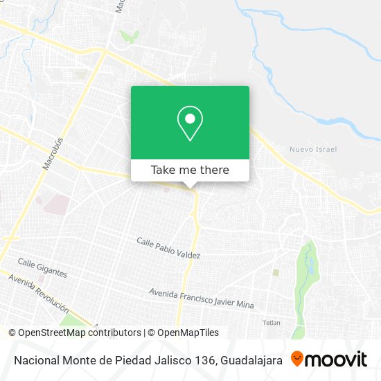 Mapa de Nacional Monte de Piedad Jalisco 136